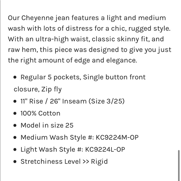 KanCan Ultra High Rise Ankle Skinny Jeans 'Cheyenne"  SZ 31 NWT - Picture 14 of 16